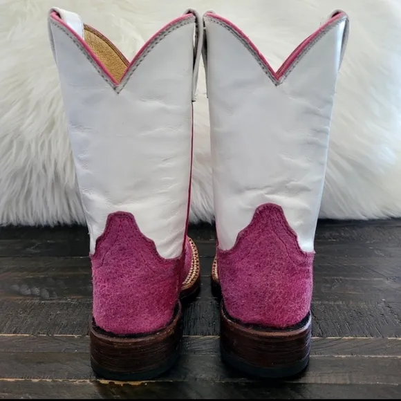 Macie Bean Toddler Pink Unicorn Cowgirl Boots Size 6
