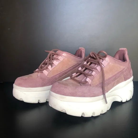 Madden Girl  Bounce Platform Sneakers Pink Size 8.5