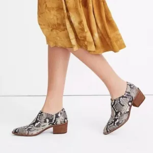 Madewell Chelsea Snake Embossed Leather Booties New In The Box