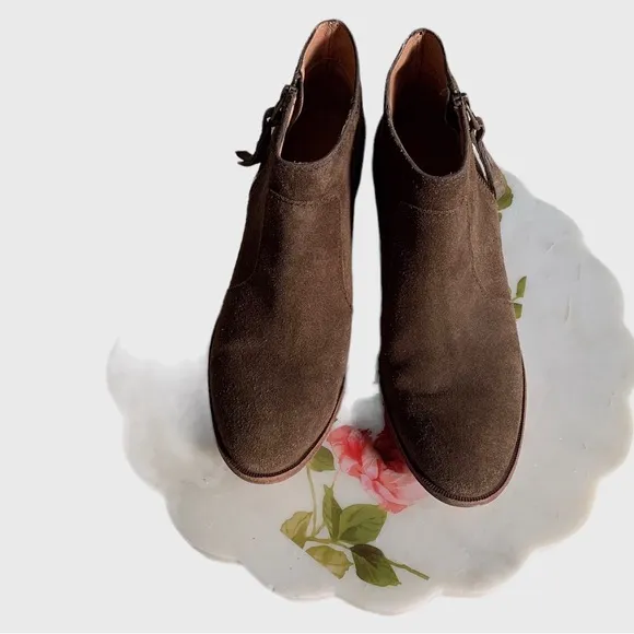 MADEWELL JANICE BROWN LEATHER BOOTIE