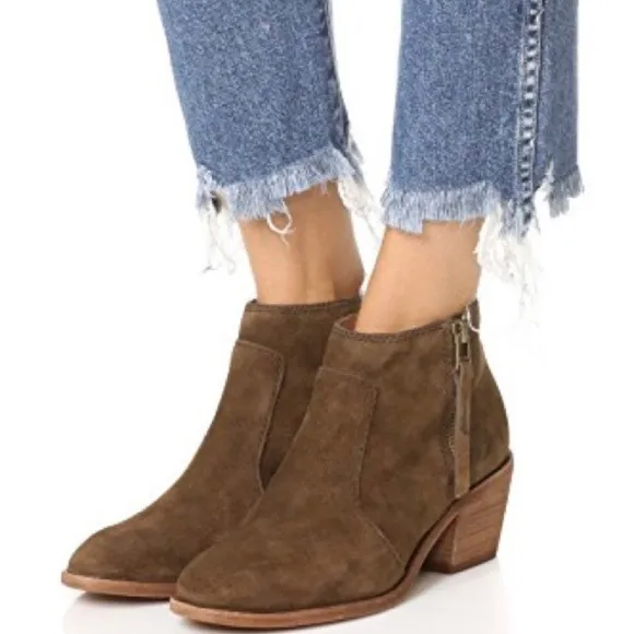 MADEWELL JANICE BROWN LEATHER BOOTIE