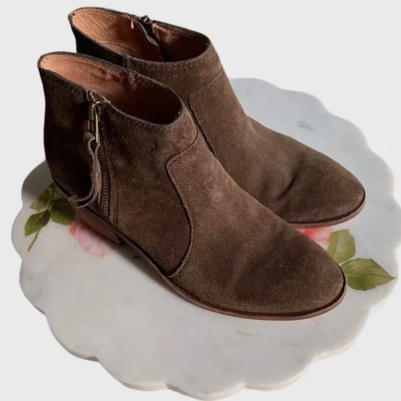 MADEWELL JANICE BROWN LEATHER BOOTIE
