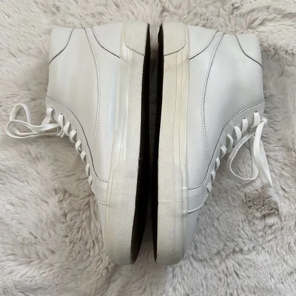 Madewell Sidewalk High-Top Sneakers White Size 11
