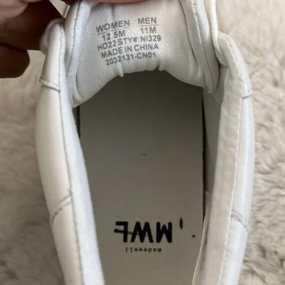 Madewell Sidewalk High-Top Sneakers White Size 11