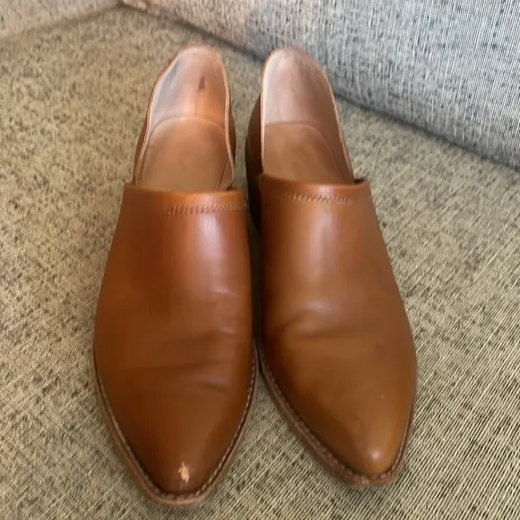 Madewell The Brady Tan Leather Bootie Size 9