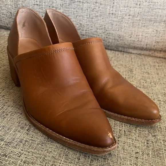 Madewell The Brady Tan Leather Bootie Size 9