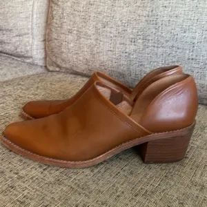 Madewell The Brady Tan Leather Bootie Size 9