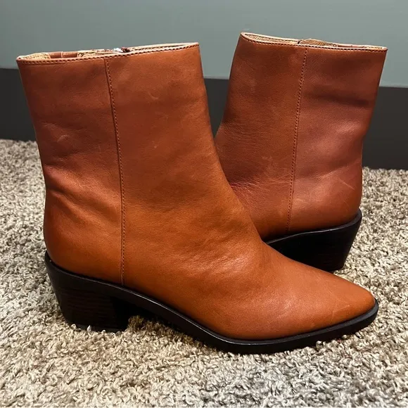 Madewell ‘The Darcy’ Ankle Boot in Warm Cinnamon, Size 6 1/2