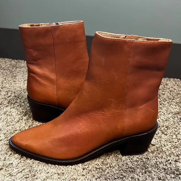 Madewell ‘The Darcy’ Ankle Boot in Warm Cinnamon, Size 6 1/2