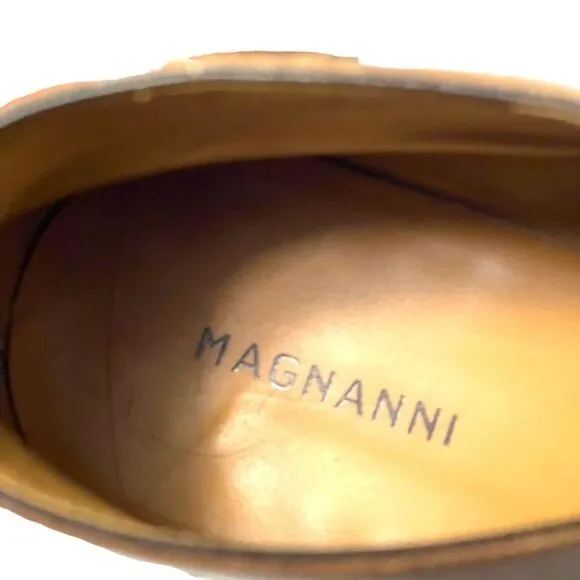 MAGNANNI Men’s Raiden Leather Monk Strap Chukka Boots 8