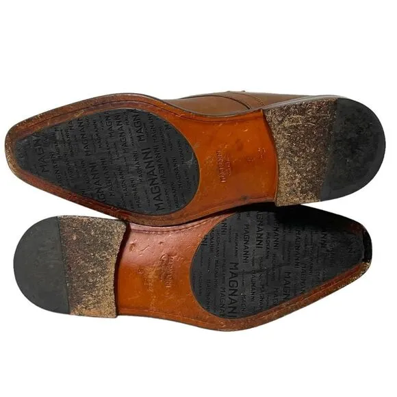 MAGNANNI Men’s Raiden Leather Monk Strap Chukka Boots 8