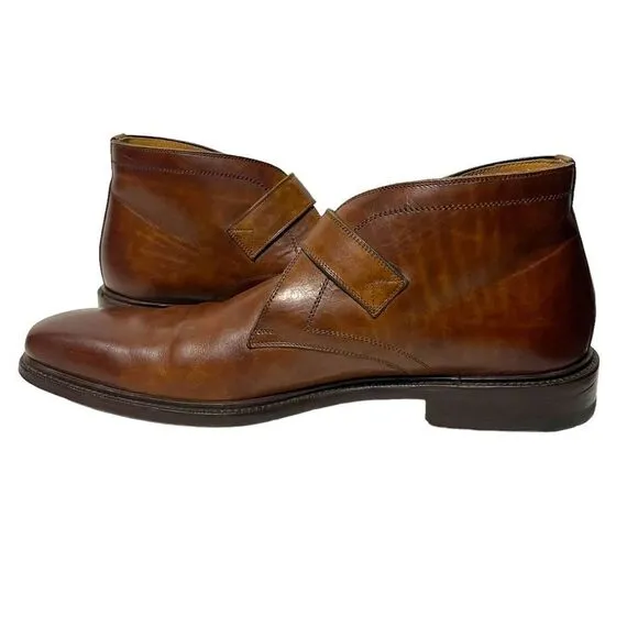 MAGNANNI Men’s Raiden Leather Monk Strap Chukka Boots 8
