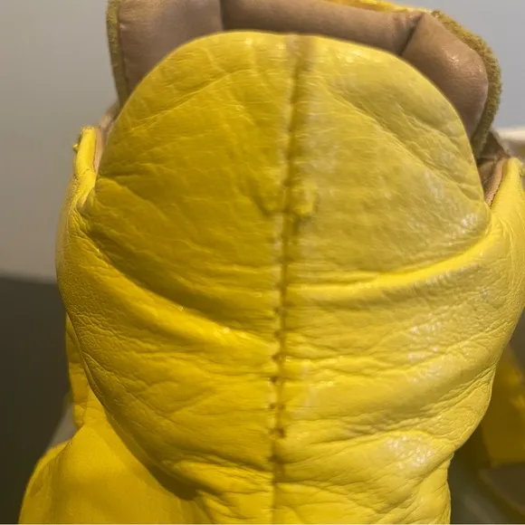Maison Margiela MM6 Yellow High-Top Sneakers size 39