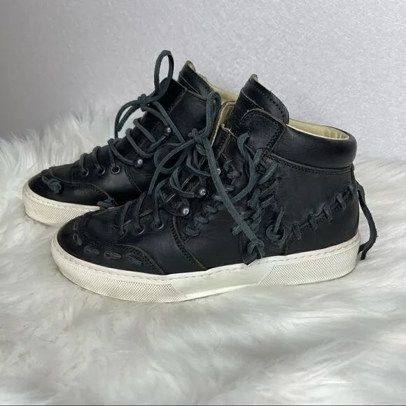 Maison Martin Margiela High Top Leather Lace Up Sneakers 36.5