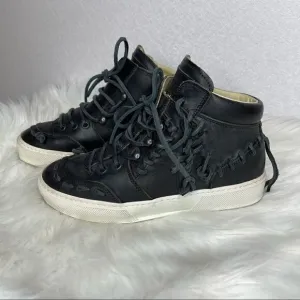 Maison Martin Margiela High Top Leather Lace Up Sneakers 36.5