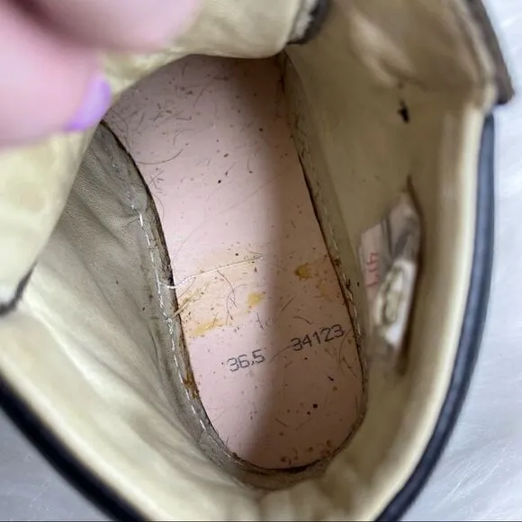 Maison Martin Margiela High Top Leather Lace Up Sneakers 36.5