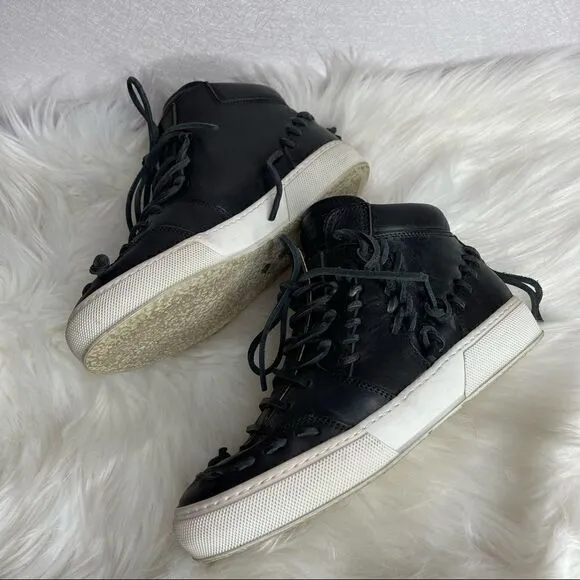 Maison Martin Margiela High Top Leather Lace Up Sneakers 36.5
