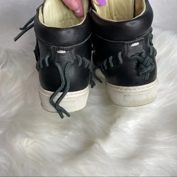 Maison Martin Margiela High Top Leather Lace Up Sneakers 36.5