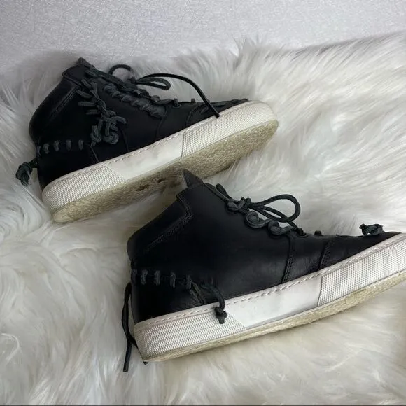 Maison Martin Margiela High Top Leather Lace Up Sneakers 36.5