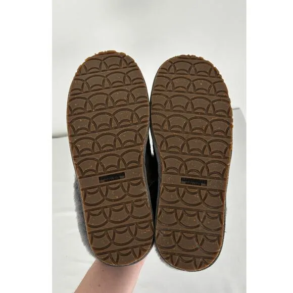 Manitobah Mukluks Sheepskin Shearling Cabin Clogs Womens Size 9 New Charcoal