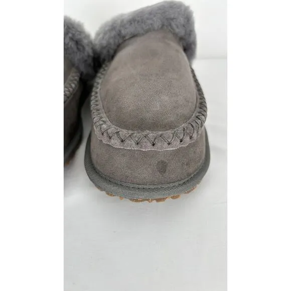 Manitobah Mukluks Sheepskin Shearling Cabin Clogs Womens Size 9 New Charcoal