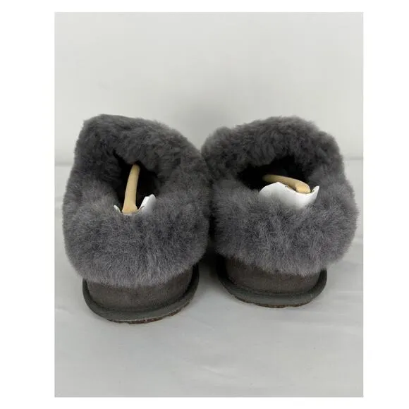 Manitobah Mukluks Sheepskin Shearling Cabin Clogs Womens Size 9 New Charcoal