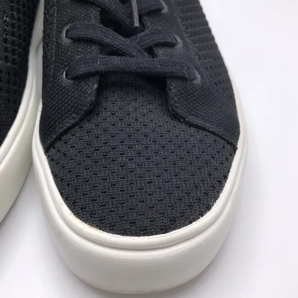 Marc Fisher Black Mesh Deck Shoes Lace Up Sneakers Size 7M