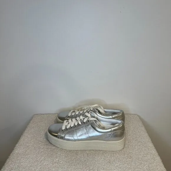 Marc Fisher LTD | Emmy Metallic Platform Sneakers | Silver