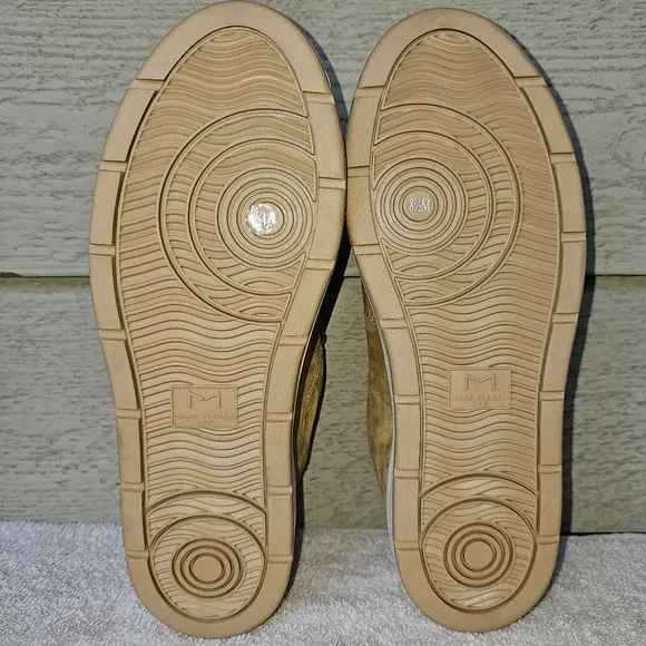 Marc Fisher Ltd ML Miate Womens Suede Leather Faux Fur Platform Sneaker Size 8.5