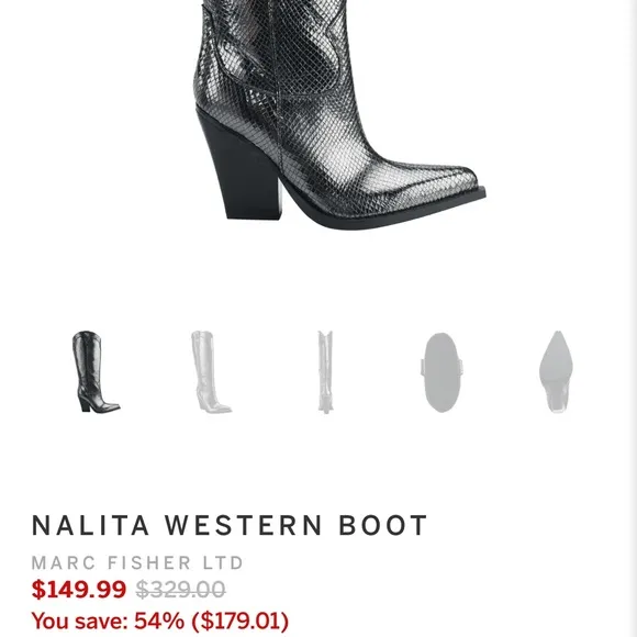 Marc Fisher western boots retail price $329 new