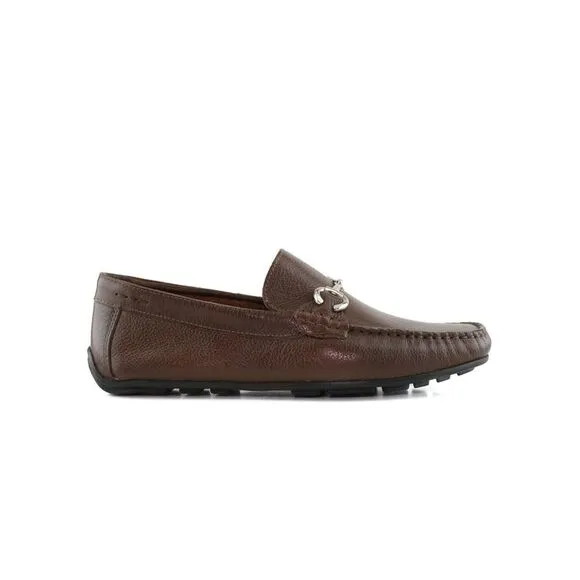 MARC JOSEPH NEW YORK Mens Brown Fulton Street Slip On Leather Flats Shoes 10.5
