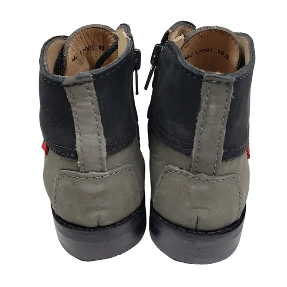 Marc Joseph | NIB Lincoln Bootie Grey Nubuck Leather Lace Up Boots Boy's 10.5