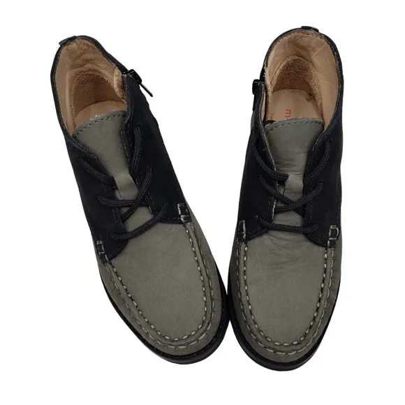 Marc Joseph | NIB Lincoln Bootie Grey Nubuck Leather Lace Up Boots Boy's 10.5