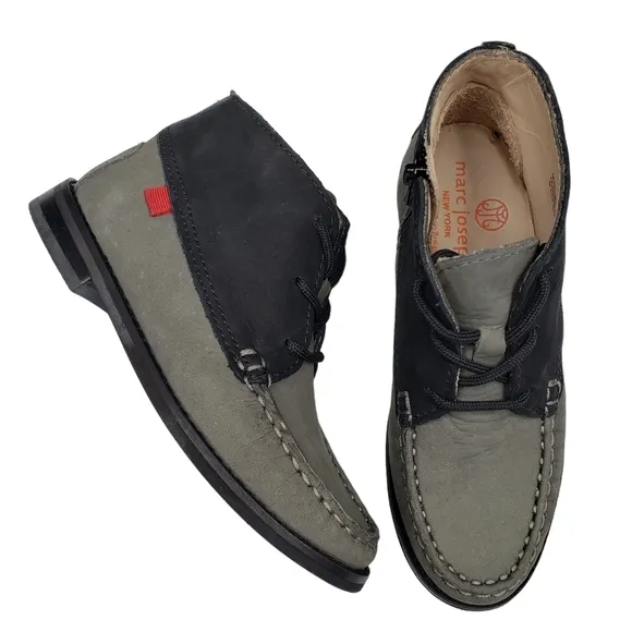 Marc Joseph | NIB Lincoln Bootie Grey Nubuck Leather Lace Up Boots Boy's 10.5