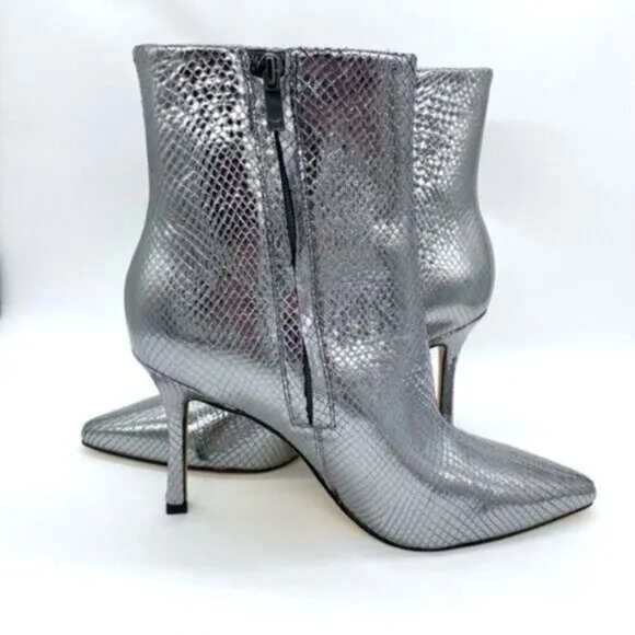 Marc Fisher Kendry Metallic Leather Stiletto Boots Size 8.5