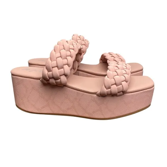 Matisse Women’s Pink Blush Snake Greyson Braided Platform Sandals Size 8 NEW