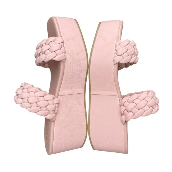 Matisse Women’s Pink Blush Snake Greyson Braided Platform Sandals Size 8 NEW