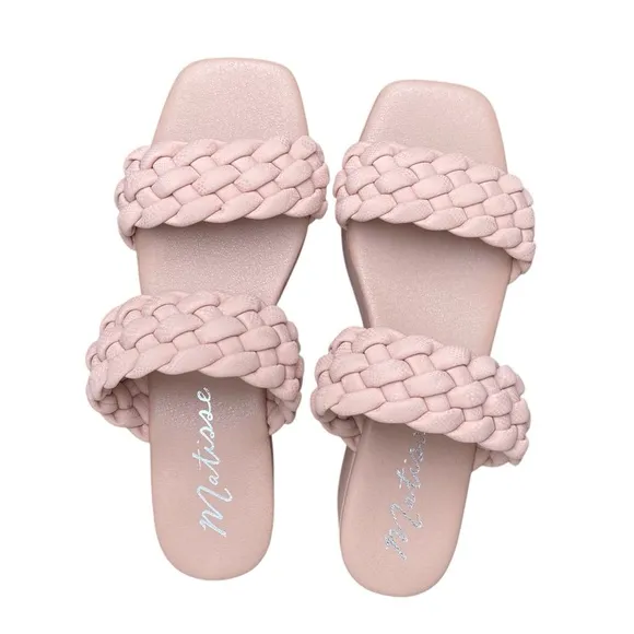 Matisse Women’s Pink Blush Snake Greyson Braided Platform Sandals Size 8 NEW