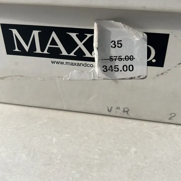 Max&amp;Co Black Leather Boots size 35 NWB
