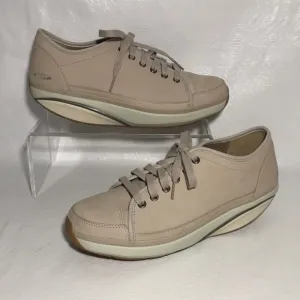 MBT Beige Nafasi Leather Sneakers Rocker Walking Shoes Size 9-9.5 or 40