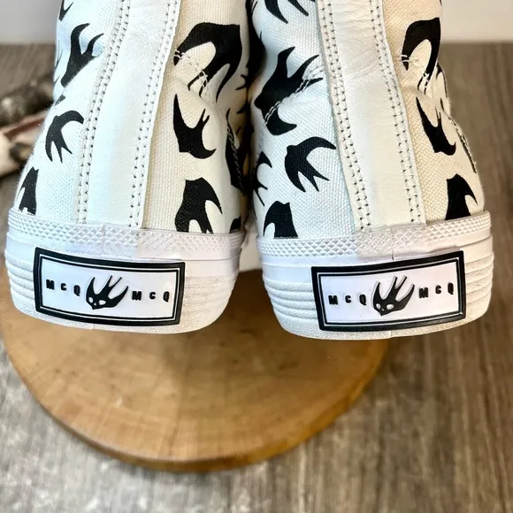 *McQ | Swallow Swarm Vulc High Top Sneakers Size 43/10US