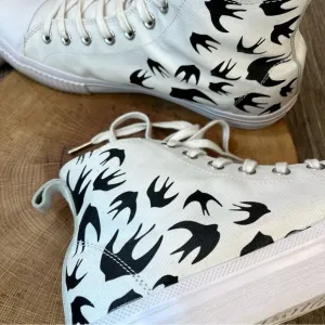*McQ | Swallow Swarm Vulc High Top Sneakers Size 43/10US