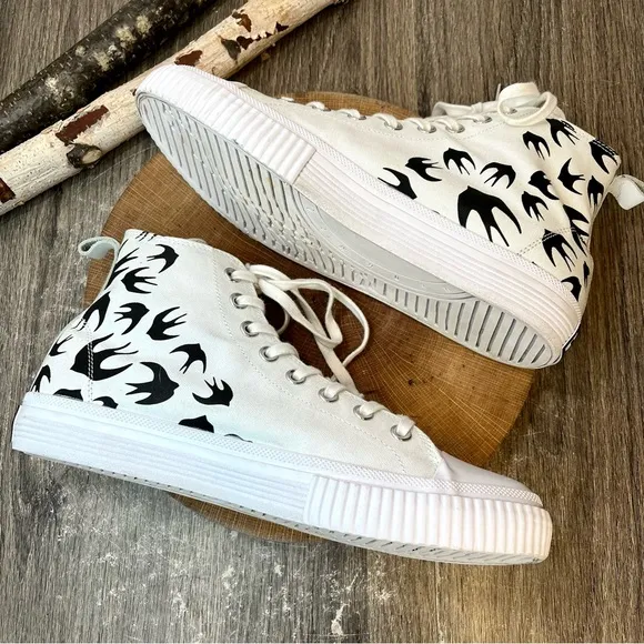 *McQ | Swallow Swarm Vulc High Top Sneakers Size 43/10US