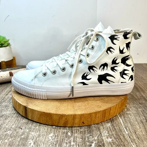 *McQ | Swallow Swarm Vulc High Top Sneakers Size 43/10US