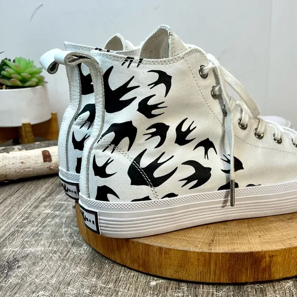 *McQ | Swallow Swarm Vulc High Top Sneakers Size 43/10US