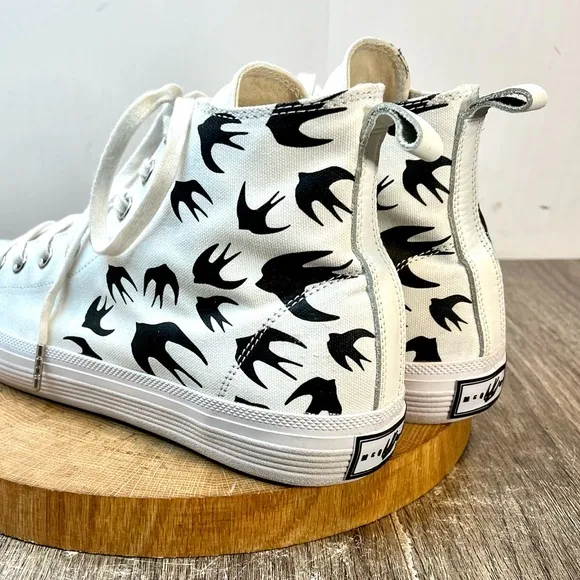 *McQ | Swallow Swarm Vulc High Top Sneakers Size 43/10US