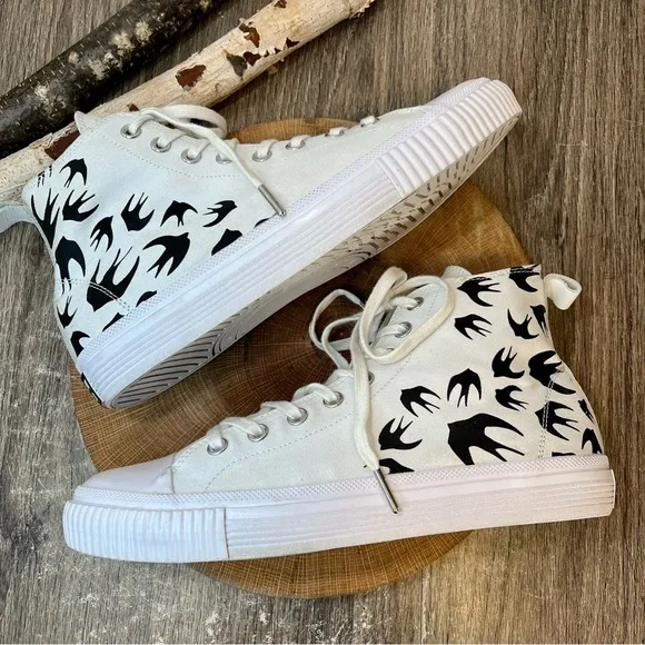 *McQ | Swallow Swarm Vulc High Top Sneakers Size 43/10US