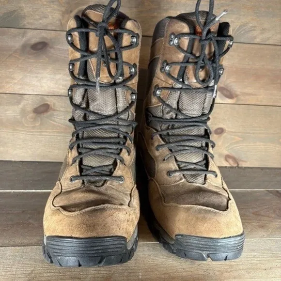 Meindl Cabelas Pflege Men Size 11.5 wide EE Shoes Brown Tan Leather Hiking Boots