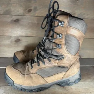 Meindl Cabelas Pflege Men Size 11.5 wide EE Shoes Brown Tan Leather Hiking Boots