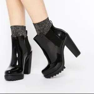 Melissa Soldier Lug Heel Boots